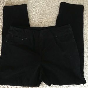 Ruby Rd. Fine Corduroy Black Pants